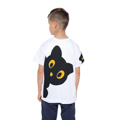 Image of Kids Cute Black Cat Halloween Costume Design