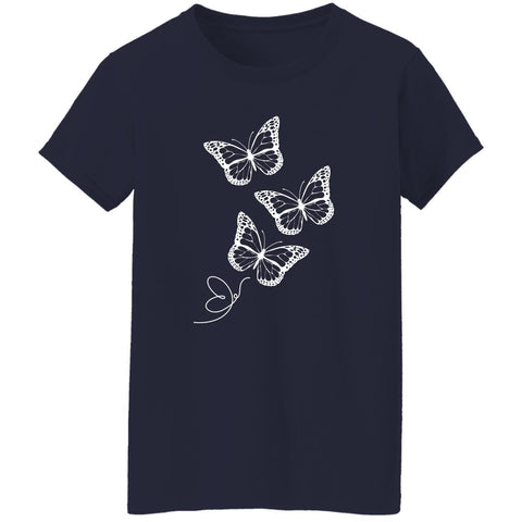 Image of Monochrome Butterflies Ladies' T-Shirt