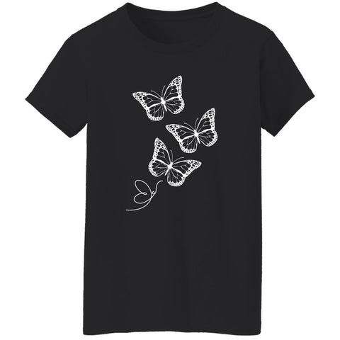 Image of Monochrome Butterflies Ladies' T-Shirt
