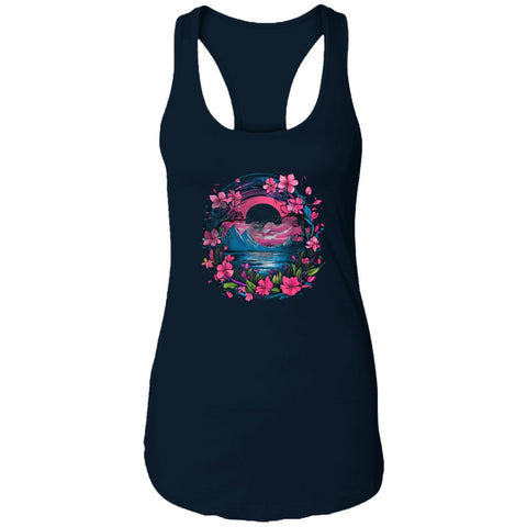 Image of Blooming Sunset Spring Fling Ladies Ideal Racerback Tank