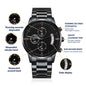 Personalized Engraved Chronograph Watch For Fathers Day Gift