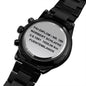 Personalized Engraved Chronograph Watch For Fathers Day Gift
