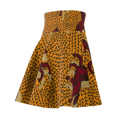 Image of African Print Women's Skater Skirt - DNA Trends