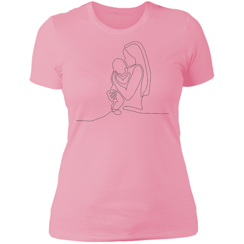 Image of Line Art Mother's Day Ladies' T-Shirt - DNA Trends