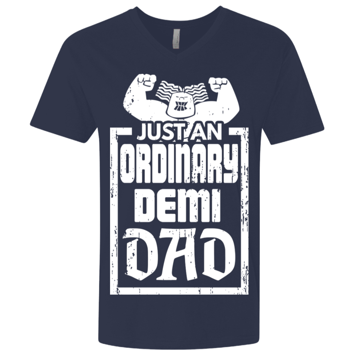 Demi Dad Premium Fitted SS V-Neck - DNA Trends