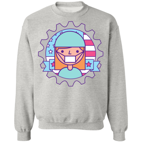 Image of Essential Worker Labor Day Crewneck Pullover Sweatshirt - DNA Trends