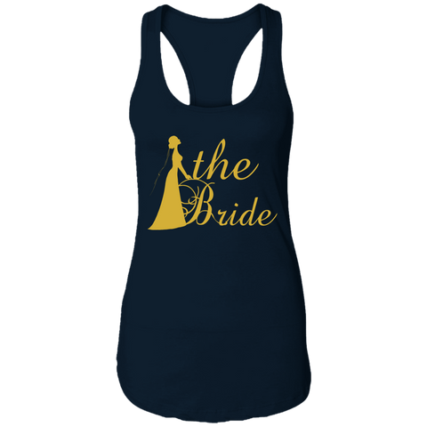 Image of Bridal Shower- Golden Font Bachelorette Part Ladies Ideal Racerback Tank For Bride - DNA Trends