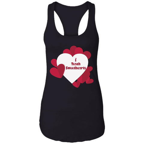 Image of I Teach Sweethearts  Teacher Valentine  Ladies Ideal Racerback Tank