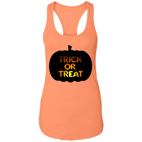 Image of Trick or Treat Pumpkin Halloween Ladies Tank - DNA Trends