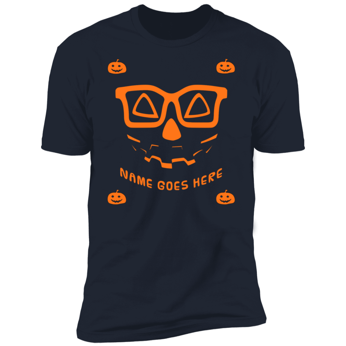 Personalized Creepy Nerd Pumpkin Halloween Costume   T-Shirt (Men) - DNA Trends