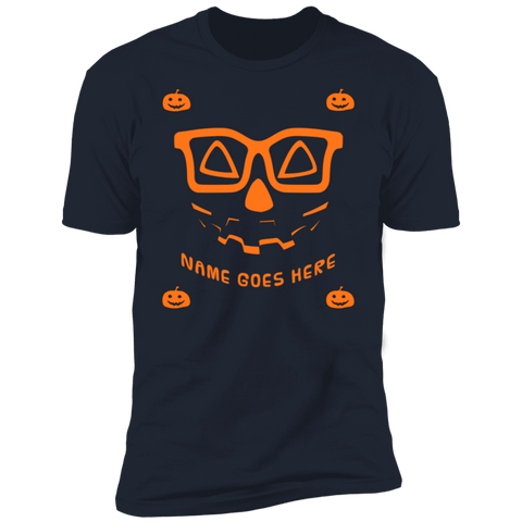 Image of Personalized Creepy Nerd Pumpkin Halloween Costume   T-Shirt (Men) - DNA Trends