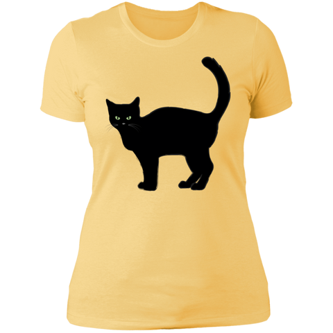 Image of Black Cat Halloween Ladies' T-Shirt - DNA Trends