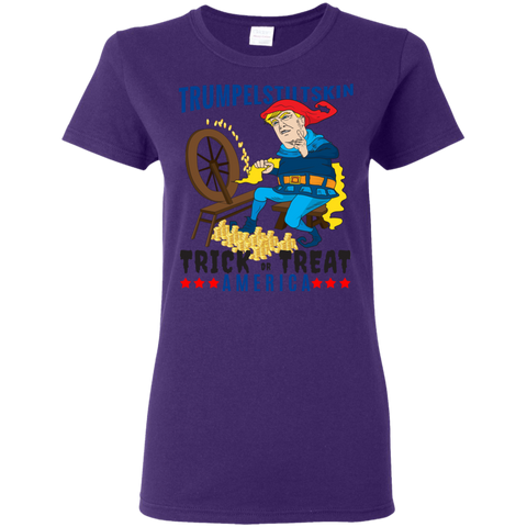 Image of Trumpelstiltskin Trick Or Treat America T-Shirt Halloween Clothing (Women) - DNA Trends