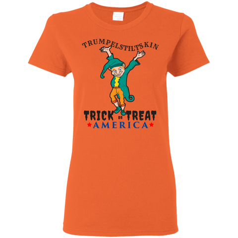 Image of Trumpelstiltskin Trick Or Treat America T-Shirt Halloween Clothing (Women) - DNA Trends