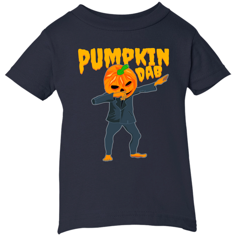 Image of Trendy Pumpkinhead Dab T-Shirt Halloween Clothing (Infants) - DNA Trends