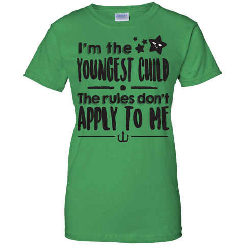 Image of I'm The Youngest Child The Rules Don't Apply to Me Ladies' 100% Cotton T-Shirt - DNA Trends