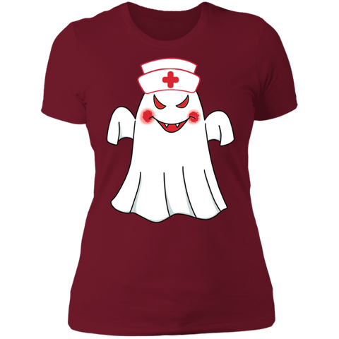 Image of Ghost Nurse Halloween Costume Ladies'  NL T-Shirt - DNA Trends