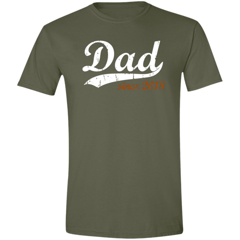 Image of Dad Since 2018 Softstyle T-Shirt - DNA Trends