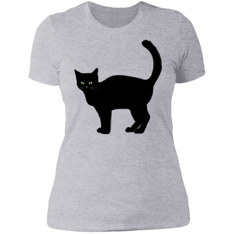 Image of Black Cat Halloween Ladies' T-Shirt - DNA Trends