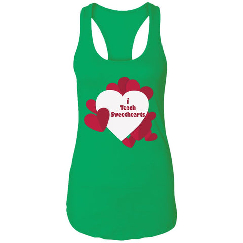 Image of I Teach Sweethearts  Teacher Valentine  Ladies Ideal Racerback Tank