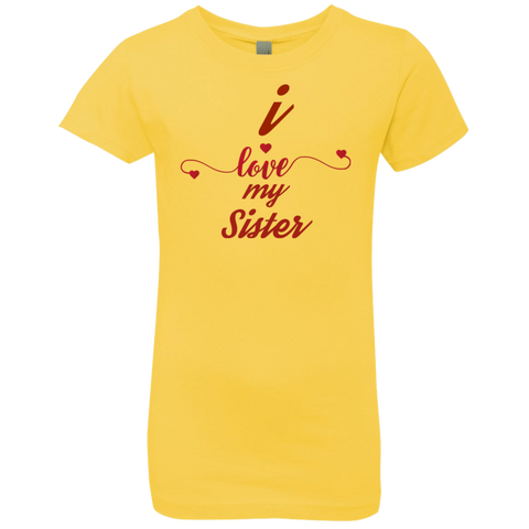 Image of I Love My Sister Girls' Princess T-Shirt- Sisters Day Tshirt - DNA Trends
