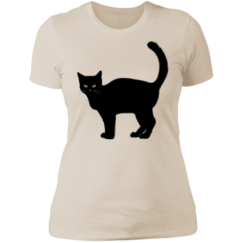 Image of Black Cat Halloween Ladies' T-Shirt - DNA Trends
