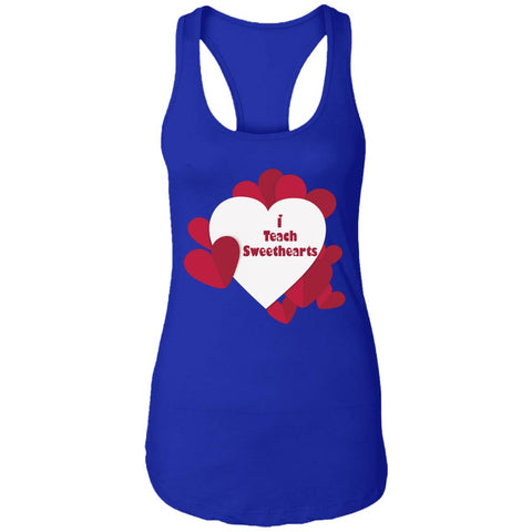 Image of I Teach Sweethearts  Teacher Valentine  Ladies Ideal Racerback Tank