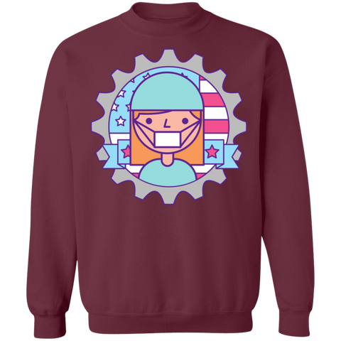 Image of Essential Worker Labor Day Crewneck Pullover Sweatshirt - DNA Trends