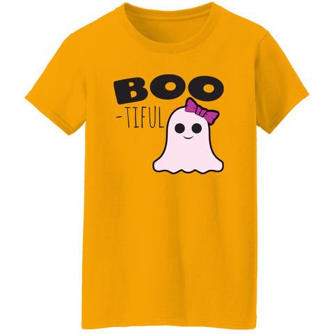 Image of BOO-TIFUL Ghost Halloween Costume Ladies' T-Shirt