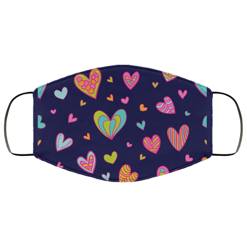 Image of Hearts Med/Lg Face Mask - DNA Trends