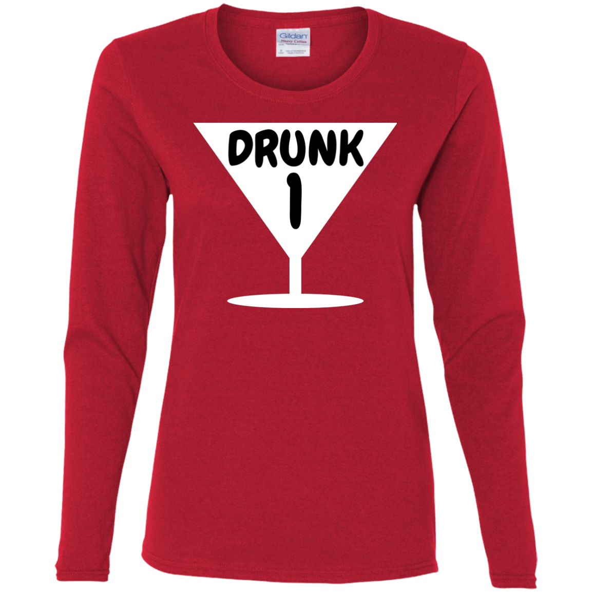 Funny Drunk 1, Thing 1, Thing 2 Halloween Costume Ladies' Cotton LS T-Shirt - DNA Trends