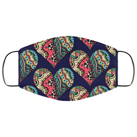 Image of Artistic Hearts Face Mask - DNA Trends