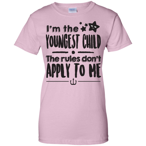 Image of I'm The Youngest Child The Rules Don't Apply to Me Ladies' 100% Cotton T-Shirt - DNA Trends