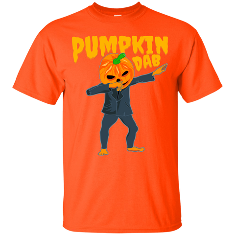 Image of Trendy Pumpkinhead Dab T-Shirt Halloween Apparel (Men) - DNA Trends