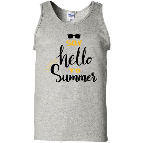 Image of Say Hello To Summer 100% Cotton Summer Tank Top - DNA Trends