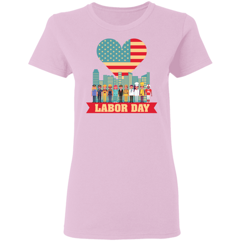 Image of Labor Day USA Ladies' T-Shirt - DNA Trends