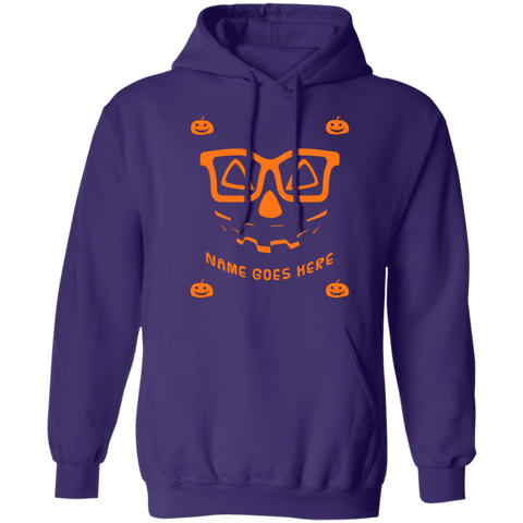 Image of Personalized Creepy Nerd Pumpkin Halloween Costume  Pullover Hoodie - DNA Trends