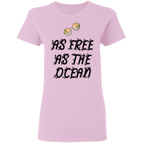 Image of As Free As The Ocean Ladies'  Summer T-Shirt - DNA Trends