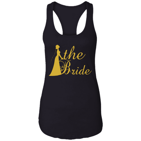 Image of Bridal Shower- Golden Font Bachelorette Part Ladies Ideal Racerback Tank For Bride - DNA Trends