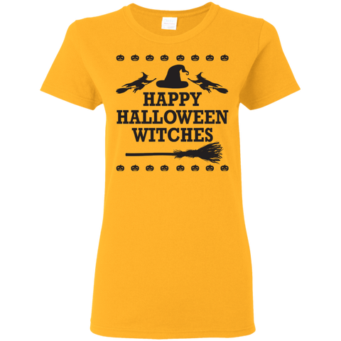 Image of Happy Halloween Witches T-Shirt Halloween Clothing (Women) - DNA Trends