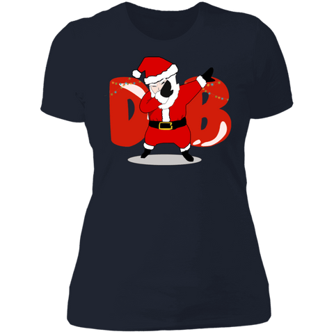 Image of Amusing Dabbing Santa Ladies'  T-Shirt - DNA Trends