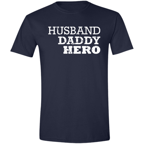Image of Husband Daddy Hero Softstyle T-Shirt - DNA Trends