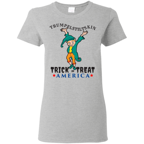 Image of Trumpelstiltskin Trick Or Treat America T-Shirt Halloween Clothing (Women) - DNA Trends