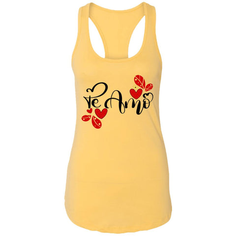 Image of Valentines Day Te Amo Ladies Ideal Racerback Tank