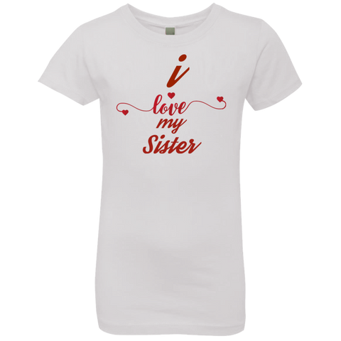 Image of I Love My Sister Girls' Princess T-Shirt- Sisters Day Tshirt - DNA Trends