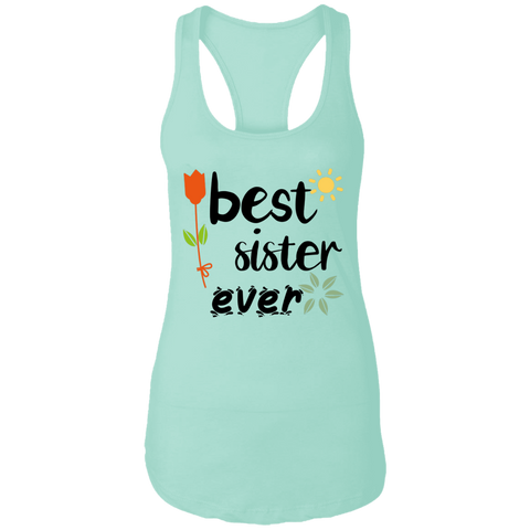 Image of Best Sister Ever Ladies Ideal Racerback Tank - DNA Trends