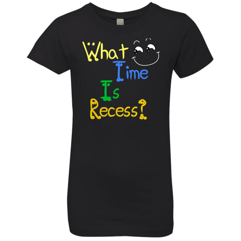 Image of What Time Is Recess - Back to School Girls' Princess T-Shirt - DNA Trends