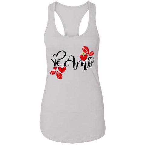Image of Valentines Day Te Amo Ladies Ideal Racerback Tank