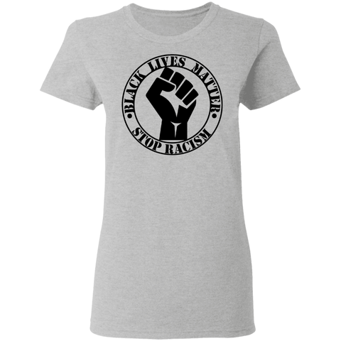 Image of BLM NO TO RACISM Ladies'  T-Shirt - DNA Trends