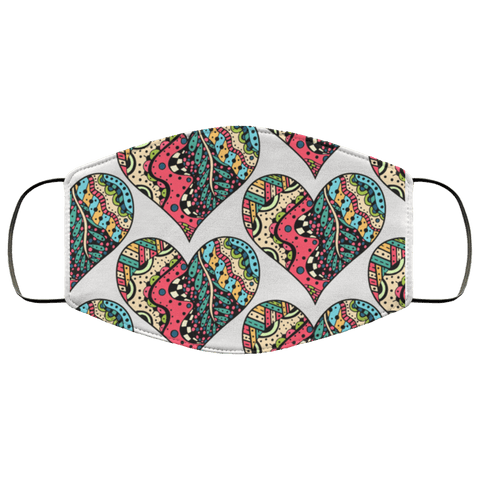 Image of Artistic Hearts Face Mask - DNA Trends